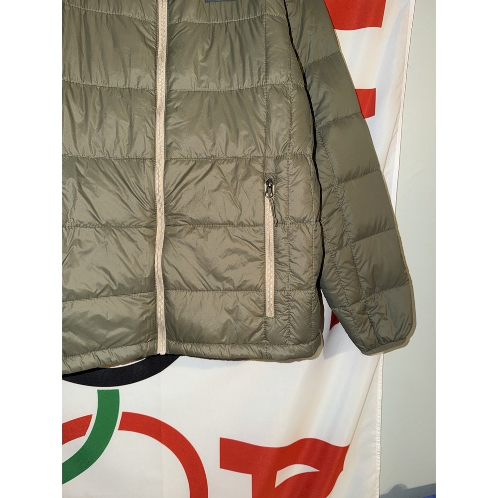 Columbia Down Puffer Jacket Mens Medium Green Full Zip - Picture 3 of 7